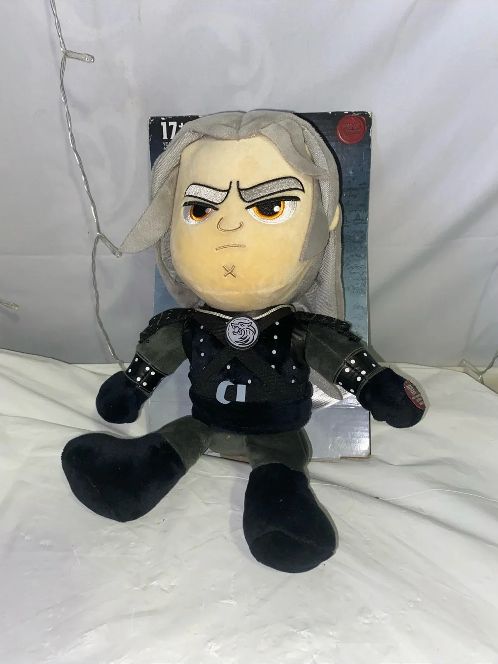 Gray and Black Plush Character Doll - Kids Toy